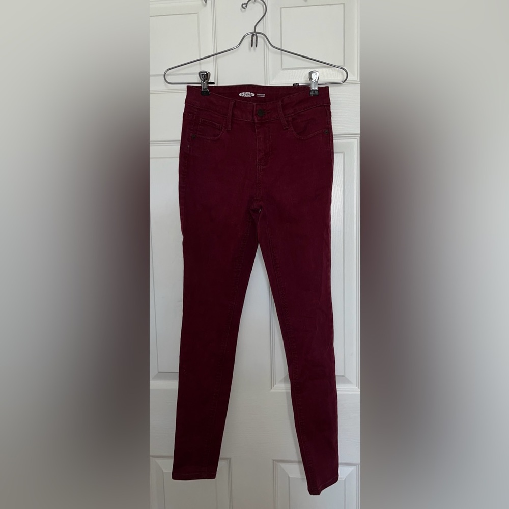 Old Navy Burgundy Skinny Jeans